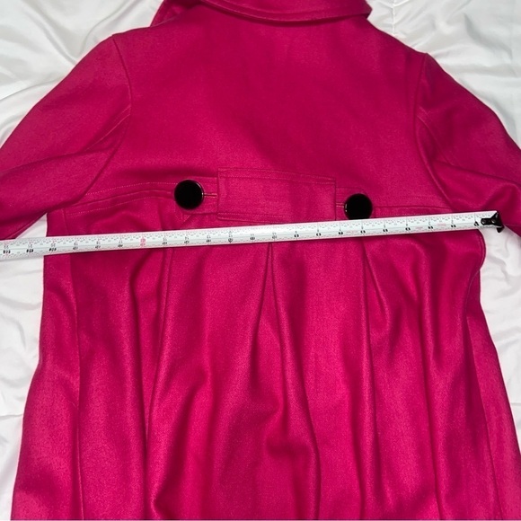 Vintage Wool Pea Coat Honee Pink Barbie Buttons Size Medium - Picture 8 of 8